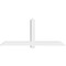 Ekena Millwork Eugene Architectural Grade PVC Gable Bracket, 96"W x 40"H x 6"D x 6"F, 10/12 Pitch GBP096X40X0606EUG00 - alternate 4